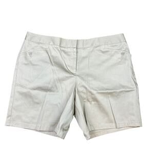 IZOD Perform X Stretch Chino Shorts Tan Sz 14 NWT
